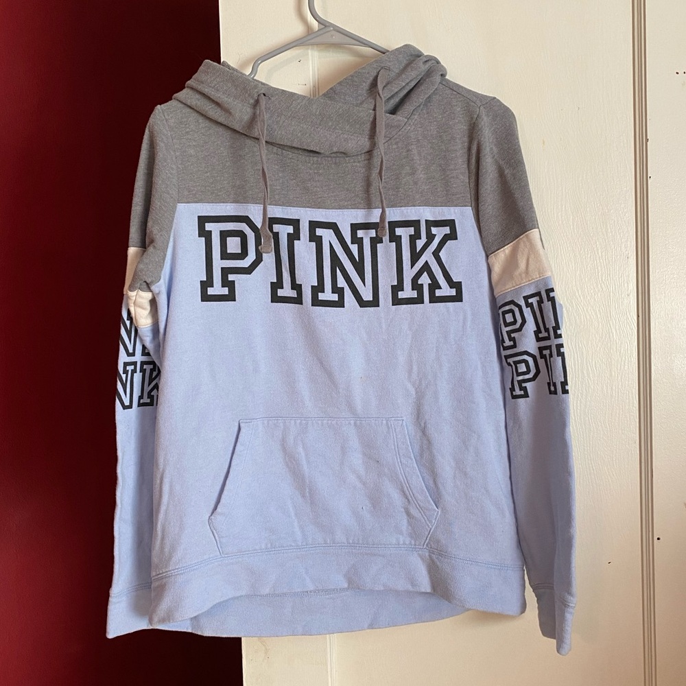 Pink VS grey&blue sweatshirt